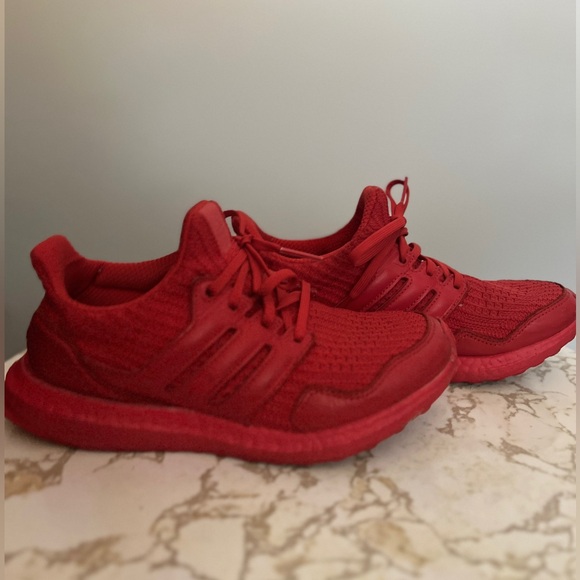 Adidas UltraBoost DNA “Lush Red” Monochrome Running Shoes - Picture 4 of 5